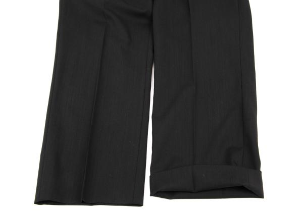 GIORGIO ARMANI SOHO Wool Center Crease Pants Black Size 48