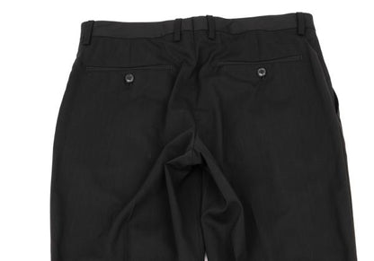 GIORGIO ARMANI SOHO Wool Center Crease Pants Black Size 48