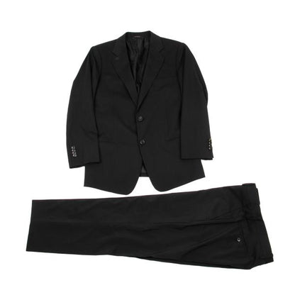 GIORGIO ARMANI SOHO Wool Center Crease Pants Black Size 48