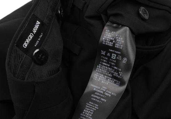 GIORGIO ARMANI SOHO Wool Center Crease Pants Black Size 48