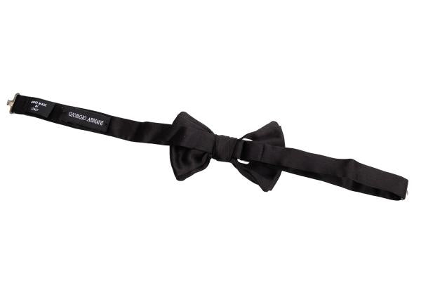 GIORGIO ARMANI Silk Bow Tie Black