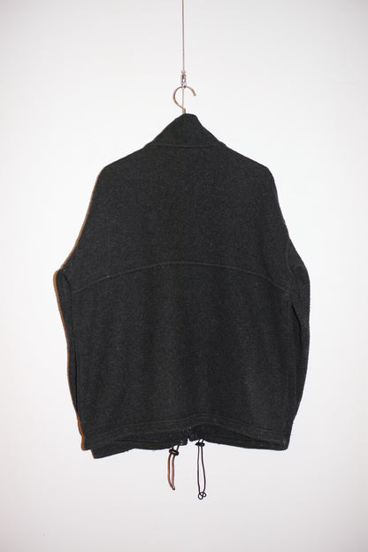 Vintage 80s-90s ARMANI JEANS Wool Blend Zip Up Jacket Size L