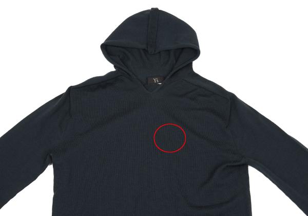Y's for men Wool Hooded Knit Sweater Navy Size 2
