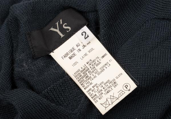 Y's for men Wool Hooded Knit Sweater Navy Size 2