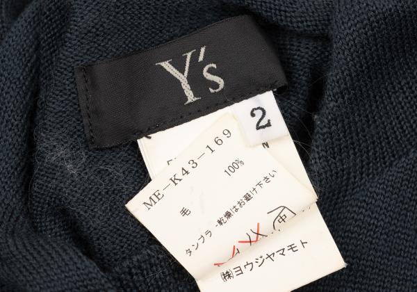 Y's for men Wool Hooded Knit Sweater Navy Size 2
