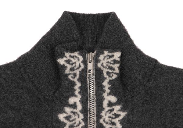 Y's for men Gray Jacquard Rib Drivers Knit Size 3