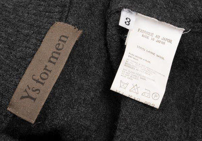 Y's for men Gray Jacquard Rib Drivers Knit Size 3
