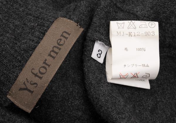 Y's for men Gray Jacquard Rib Drivers Knit Size 3