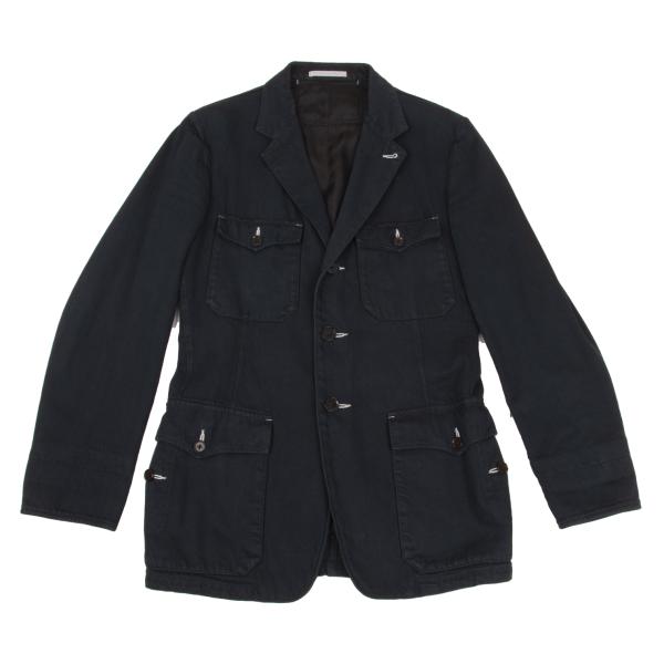 Y's for men Garment Dyed Cotton Flap 3B Jacket Navy Size 2