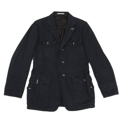 Y's for men Garment Dyed Cotton Flap 3B Jacket Navy Size 2