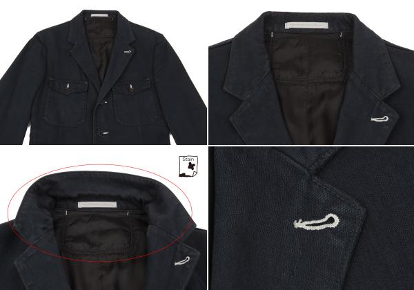 Y's for men Garment Dyed Cotton Flap 3B Jacket Navy Size 2