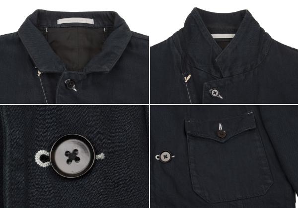 Y's for men Garment Dyed Cotton Flap 3B Jacket Navy Size 2