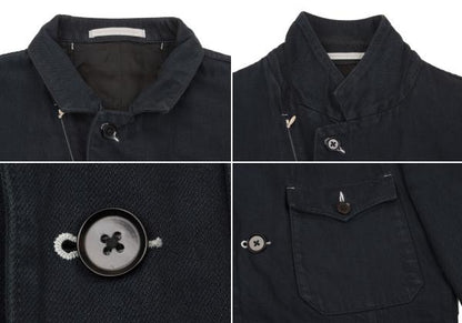 Y's for men Garment Dyed Cotton Flap 3B Jacket Navy Size 2