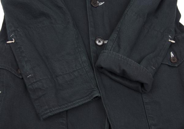 Y's for men Garment Dyed Cotton Flap 3B Jacket Navy Size 2