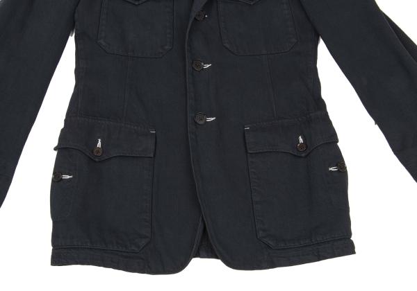 Y's for men Garment Dyed Cotton Flap 3B Jacket Navy Size 2