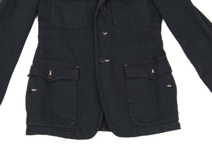 Y's for men Garment Dyed Cotton Flap 3B Jacket Navy Size 2