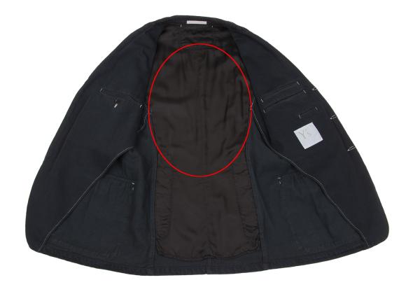 Y's for men Garment Dyed Cotton Flap 3B Jacket Navy Size 2