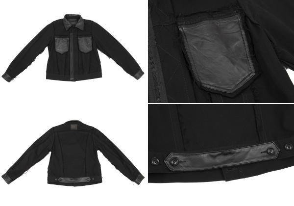 Y's for men Leather Trim Reversible Jacket Black Size 3