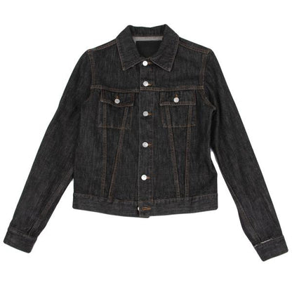 Y's for men Cotton Denim Trucker Jacket Charcoal Size 3