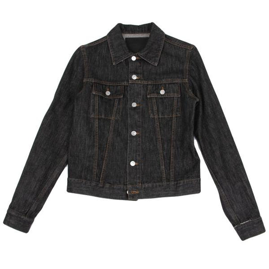 Y's for men Cotton Denim Trucker Jacket Charcoal Size 3