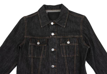 Y's for men Cotton Denim Trucker Jacket Charcoal Size 3