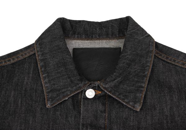 Y's for men Cotton Denim Trucker Jacket Charcoal Size 3