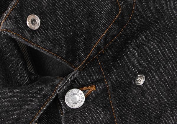 Y's for men Cotton Denim Trucker Jacket Charcoal Size 3