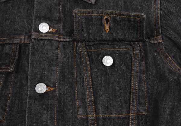 Y's for men Cotton Denim Trucker Jacket Charcoal Size 3