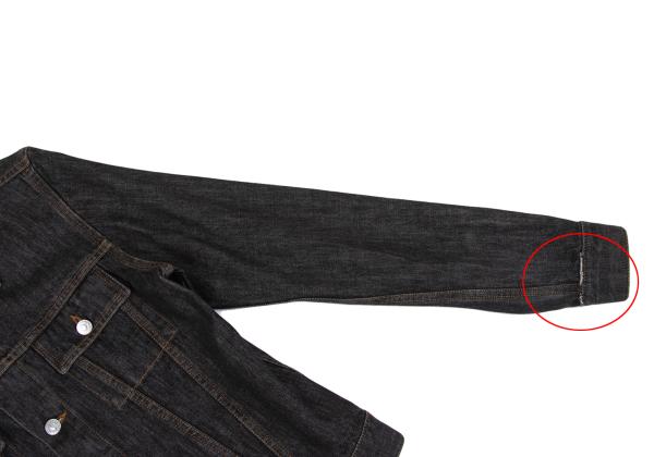 Y's for men Cotton Denim Trucker Jacket Charcoal Size 3