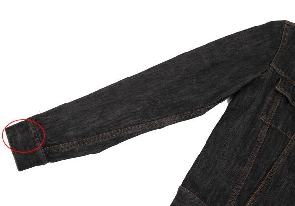 Y's for men Cotton Denim Trucker Jacket Charcoal Size 3