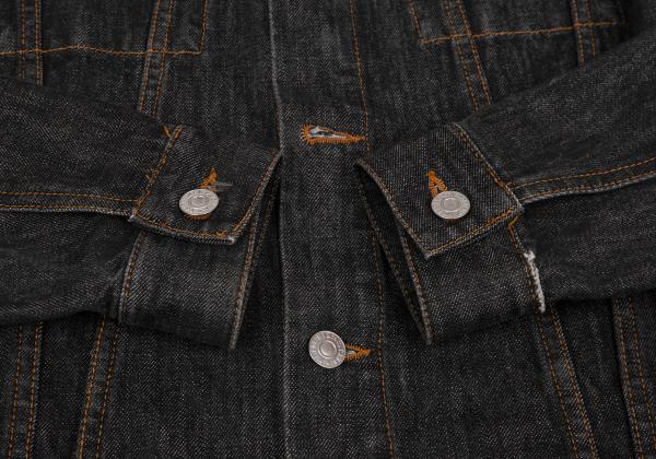 Y's for men Cotton Denim Trucker Jacket Charcoal Size 3