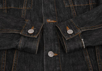 Y's for men Cotton Denim Trucker Jacket Charcoal Size 3