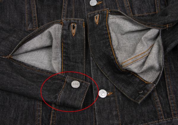 Y's for men Cotton Denim Trucker Jacket Charcoal Size 3