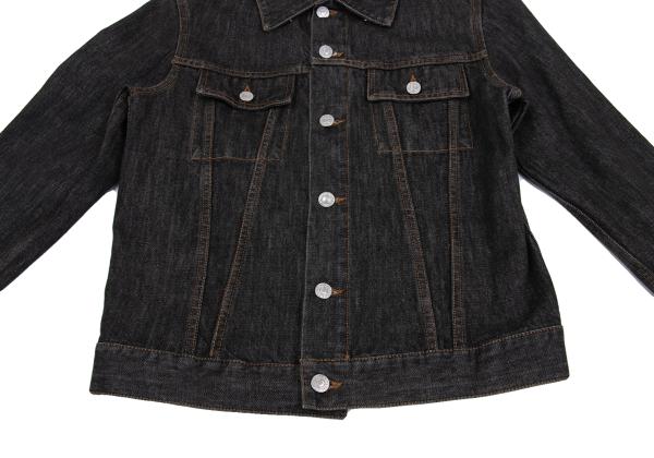 Y's for men Cotton Denim Trucker Jacket Charcoal Size 3