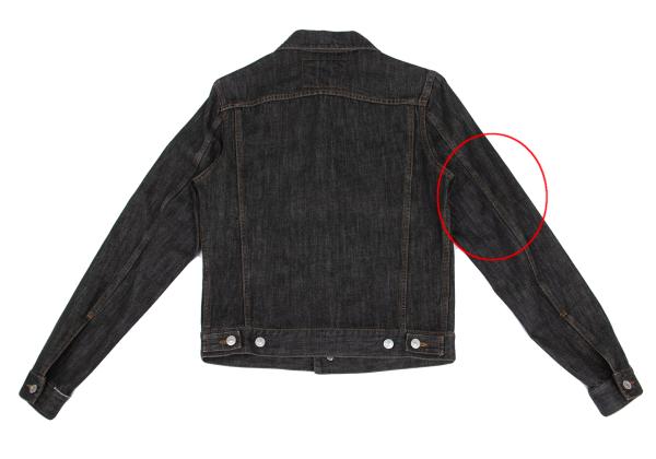 Y's for men Cotton Denim Trucker Jacket Charcoal Size 3
