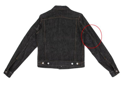Y's for men Cotton Denim Trucker Jacket Charcoal Size 3