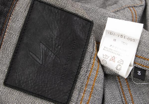 Y's for men Cotton Denim Trucker Jacket Charcoal Size 3