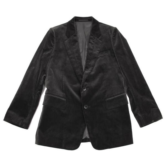 Y's for men Cotton Velvet Tailored Blazer Gray Khaki Size 1