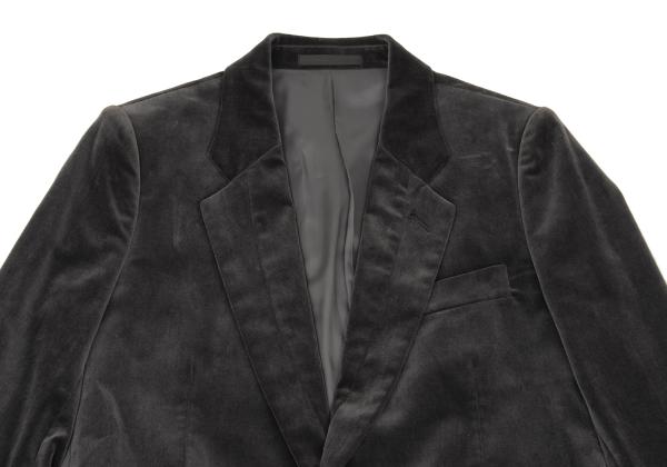 Y's for men Cotton Velvet Tailored Blazer Gray Khaki Size 1