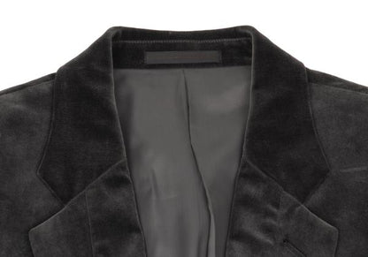 Y's for men Cotton Velvet Tailored Blazer Gray Khaki Size 1