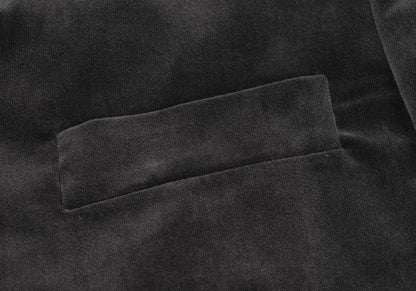 Y's for men Cotton Velvet Tailored Blazer Gray Khaki Size 1