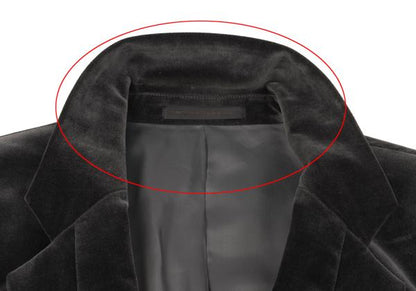 Y's for men Cotton Velvet Tailored Blazer Gray Khaki Size 1