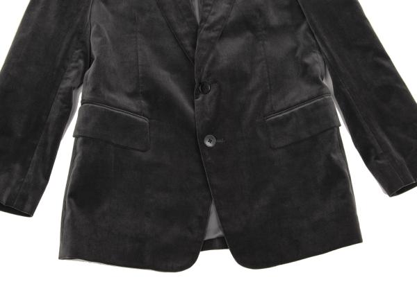 Y's for men Cotton Velvet Tailored Blazer Gray Khaki Size 1