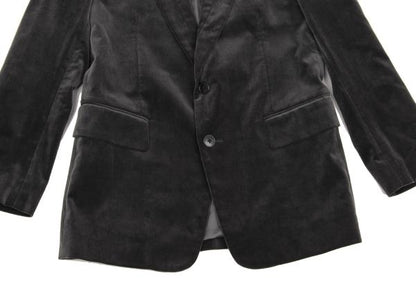 Y's for men Cotton Velvet Tailored Blazer Gray Khaki Size 1
