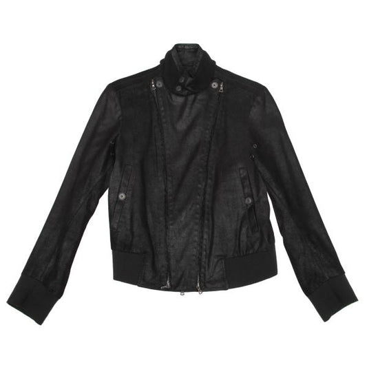 Y's for men Lamb Leather 2-Way Zip Blouson Black Size 1