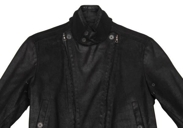 Y's for men Lamb Leather 2-Way Zip Blouson Black Size 1