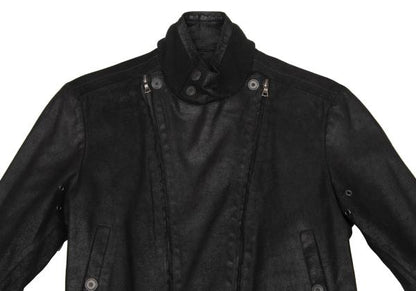 Y's for men Lamb Leather 2-Way Zip Blouson Black Size 1