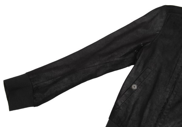 Y's for men Lamb Leather 2-Way Zip Blouson Black Size 1