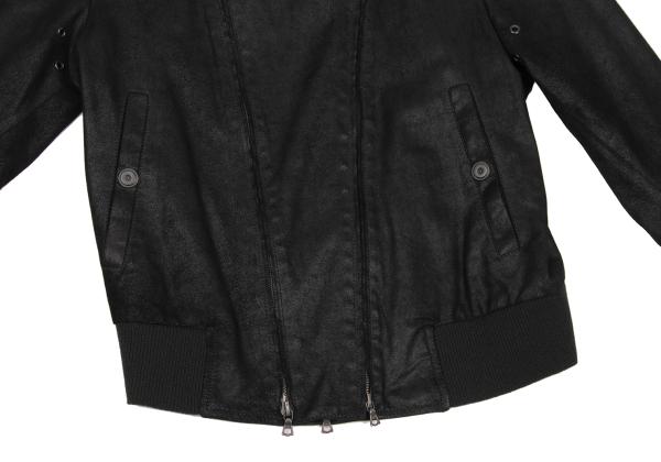 Y's for men Lamb Leather 2-Way Zip Blouson Black Size 1