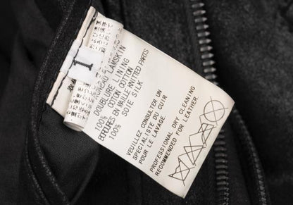Y's for men Lamb Leather 2-Way Zip Blouson Black Size 1